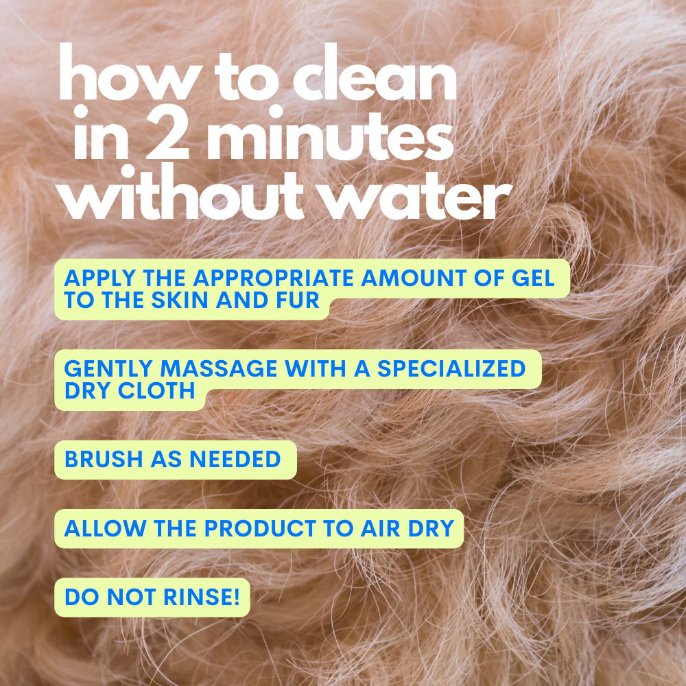 One Two Clean - Hondenschoonmaakgel zonder spoelen, 98% natuurlijk