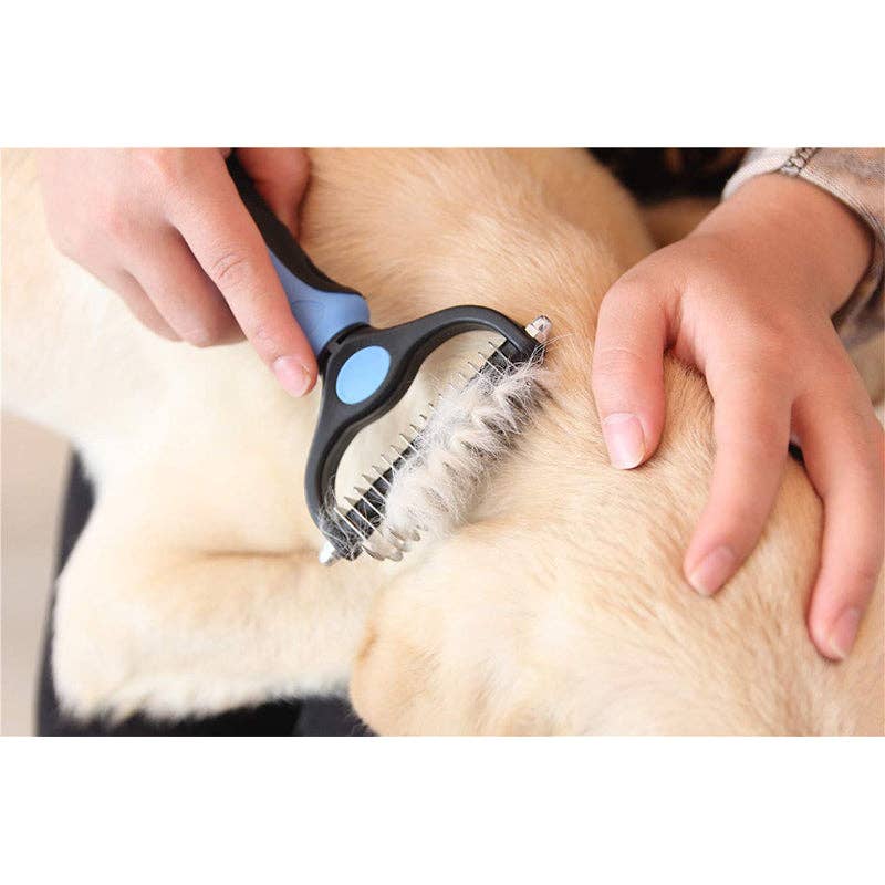 Paws & Son™ Procare hondenondervachtborstel met dubbele snede