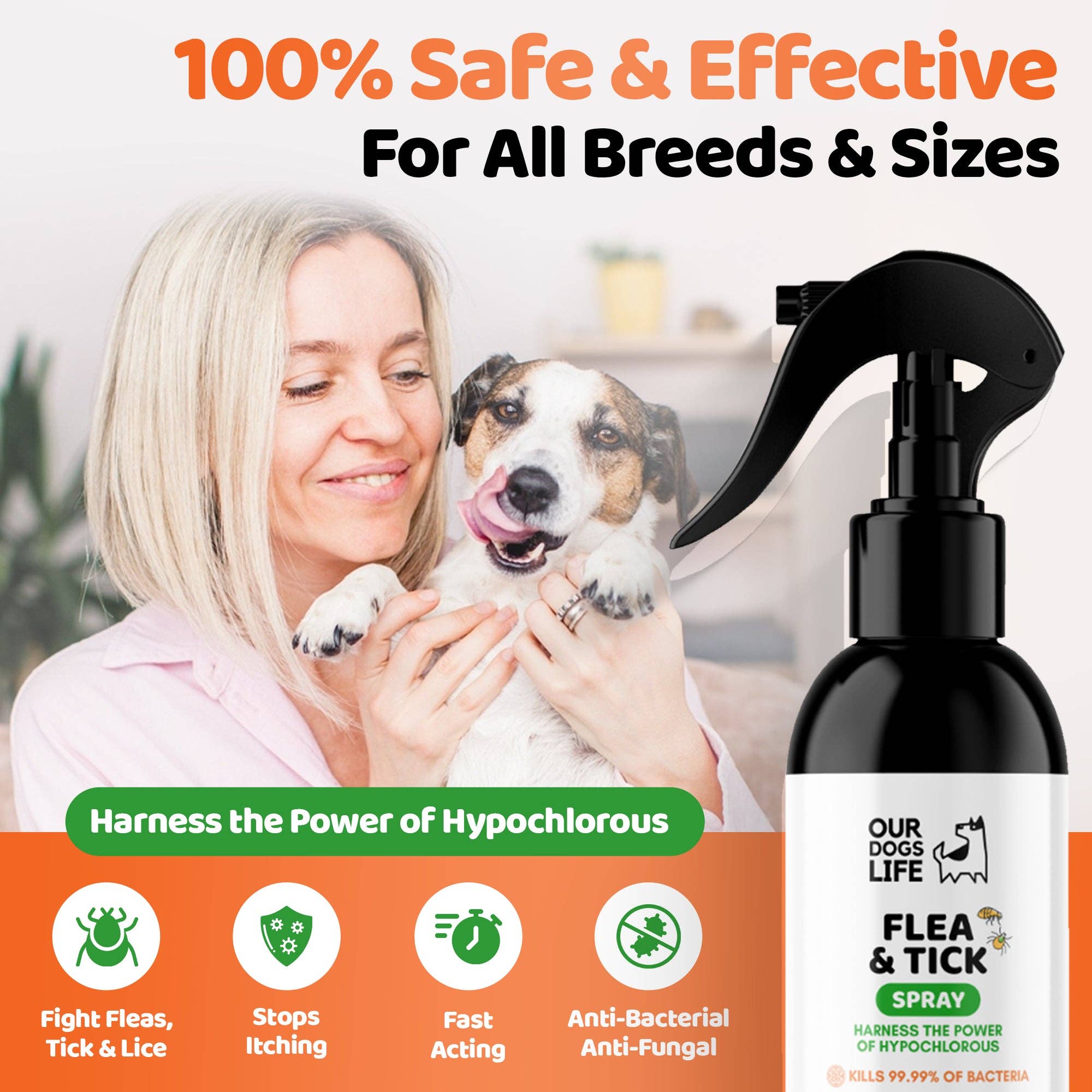Vlooien- en Teken Spray voor honden