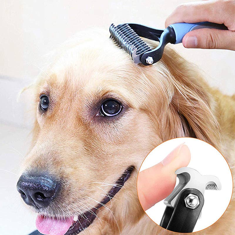 Paws & Son™ Procare hondenondervachtborstel met dubbele snede