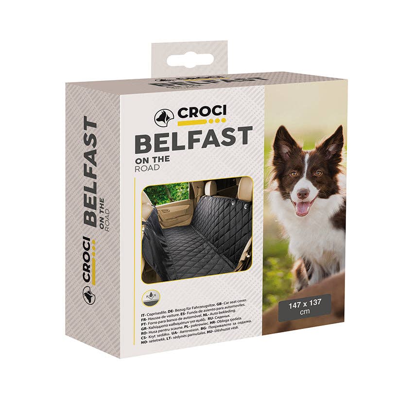 Belfast wasserdichter Autositzbezug für Hunde – 147 x 137 cm – Croci