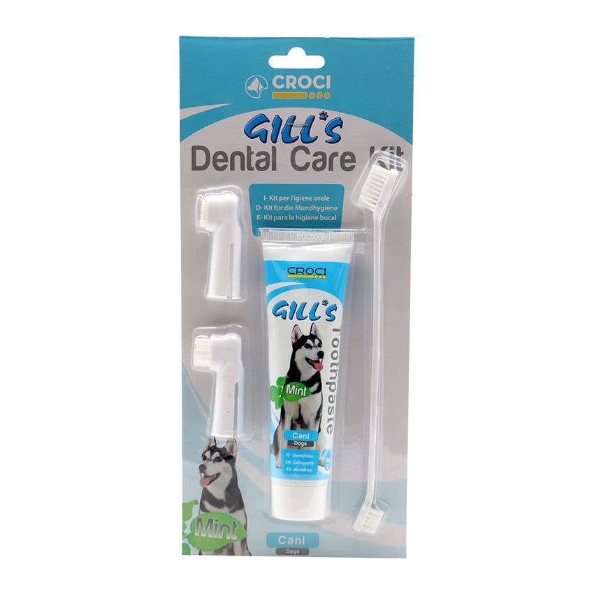 Gill's Dental Care Kit – Toothpaste & Brushes for Dogs – Croci