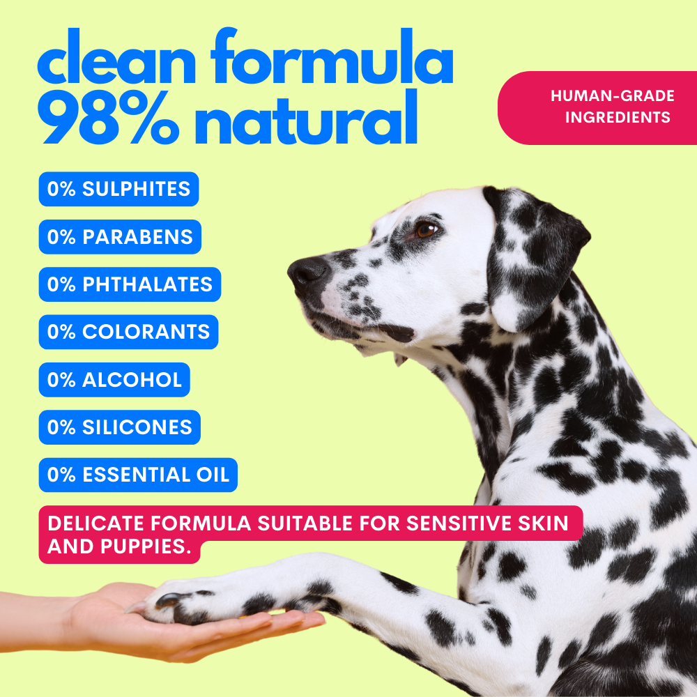 One Two Clean - Hondenschoonmaakgel zonder spoelen, 98% natuurlijk