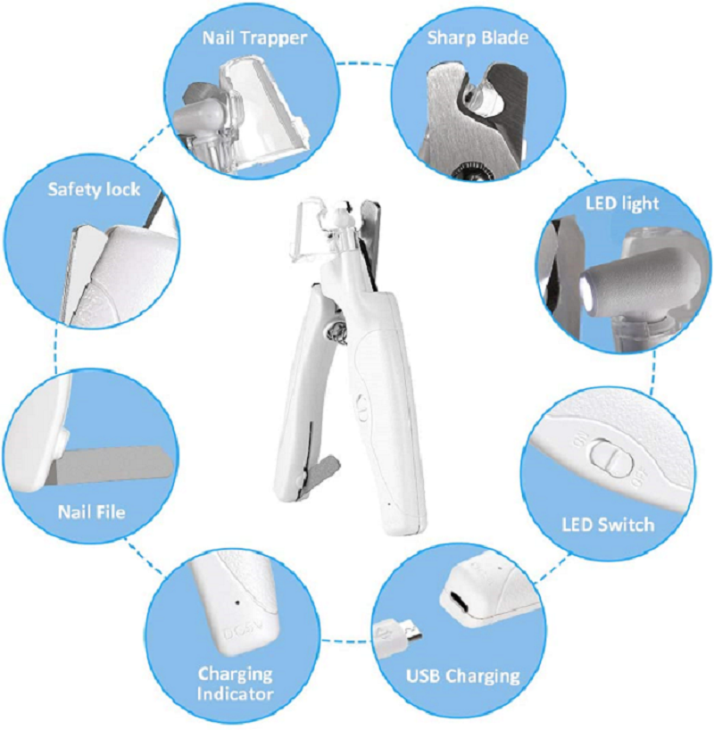Paws & Son™ Safeclip - Veilige nagelknipper voor huisdieren met licht
