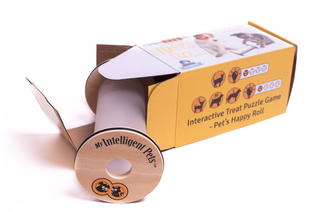 Happy Roll - honden- en kattensnoepjesdispenser (Verpakkingsdoos)