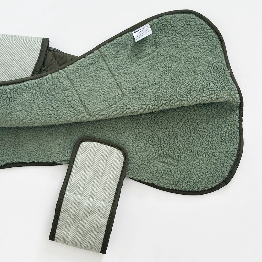 Luxus-Steppmantel für Hunde – Country Khaki | Cocker Spaniel